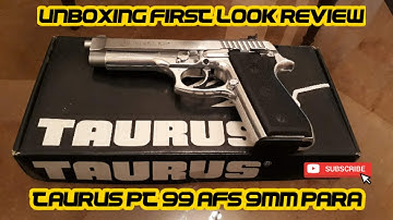Cover Image for Taurus PT 99 AFS | PT99 | 9mm Hand Gun Pistol | Brazilian | Unboxing & First Look Review | Silver.