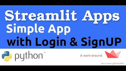Simple Streamlit App with Login & Sign Up Section