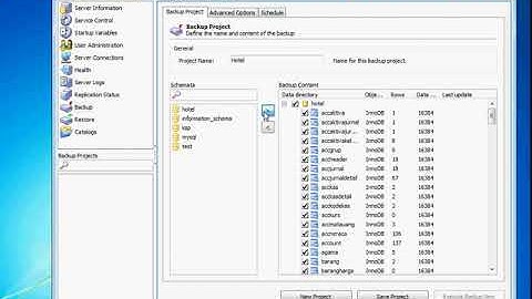 How to Backup Database Using MySQL Administrator