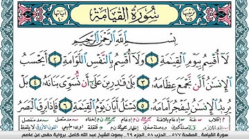 سورة القيامة مكررة / قراءة سهلة للحفظ