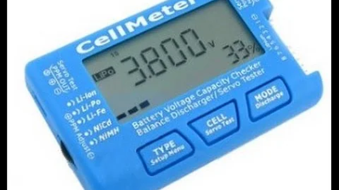 AOK CellMeter 8 Multifunctional Digital Battery and  Servo Tester 2S-8S