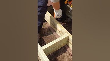 Huge deck framing. Installing joist blocking. #shorts #youtube #deckbuilding #construction