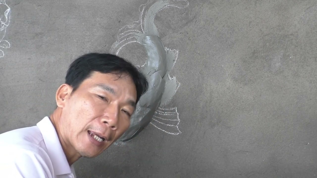 hướng dẫn a e  mới học nghề đắp phù điêu ,cách đắp cá chép,