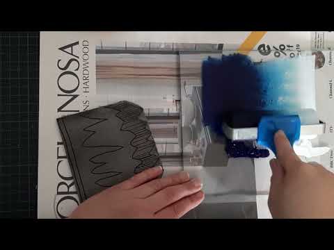 How to create a colour blend/rainbow roll on your Lino Prints