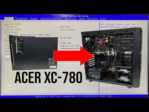 Acer Aspire X XC-780 intel Core i5 7400 Change fan and Upgrade