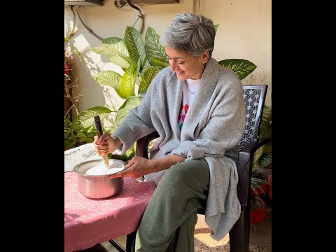 LEARNING TO MAKE GHEE IN MY MUMS KITCHEN  The real way to make ghee  Food with Chetna