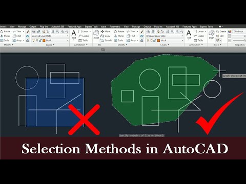 Mastering Object Selection Methods in AutoCAD: Essential Techniques lI AutoCAD Tutorial -12