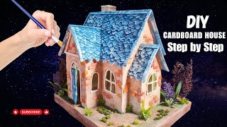 DIY miniature cardboard house | Cardboard craft idea DIY Step by Step House Tutorial @DIYAtelier by DIY Atelier 3,443 views 6 months ago 29 minutes