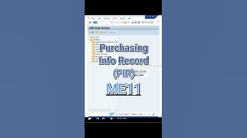 How to Create Purchasing Info Record (PIR) in SAP MM | ME11 T-Code Tutorial #sapmm #sapclasses