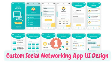 Custom Social Networking App UI Design - Part 1 | Mobile App UI UX Design in Adobe Photoshop