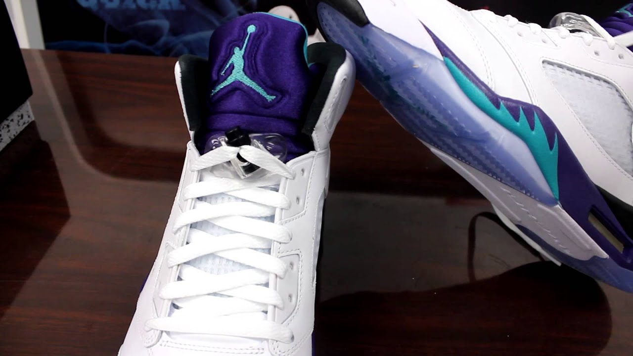 Air Jordan Retro 5 Grapes Review - YouTube