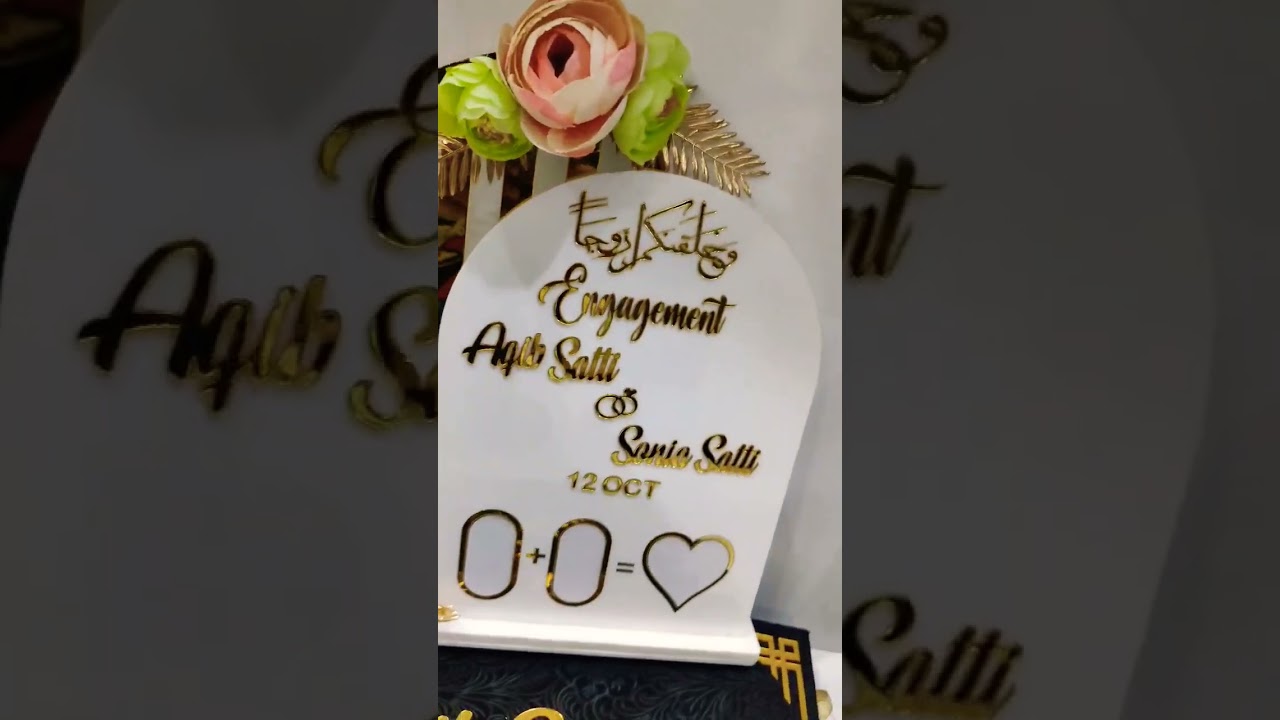 Engagement ring plate Flower decoration with box 12x12 order kry 03324993688