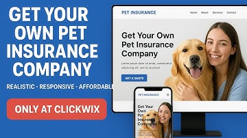 Get Your Own Pet Insurance HTML Website Template Realistic • Responsive • Affordable at ClickWix