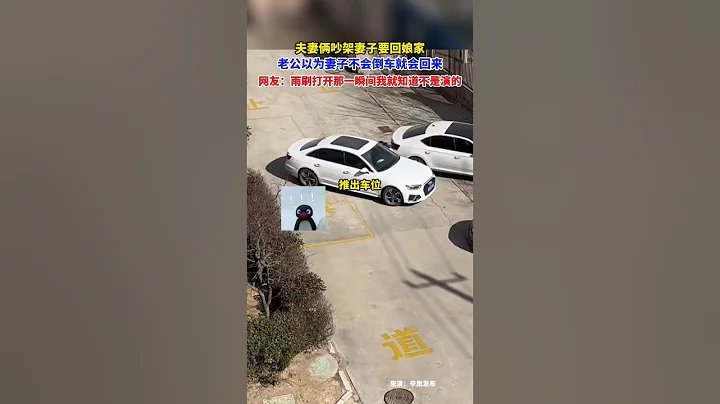 夫妻俩吵架妻子要回娘家，老公以为妻子不会倒车就会回... - 天天要闻