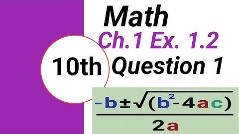 10th  Class Math Science Group Exercise 1.2| Quadratic Formula| Bright Sparks Academy699