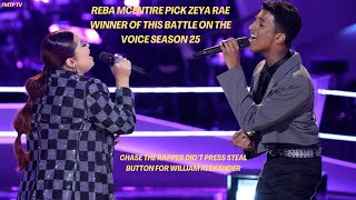 Zeya Rae Won The Battle Against 16 Year Old William Alexander On The Voice S25? FMTP TV