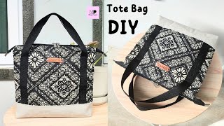 Zipper Tote Bag Tutorial | DIY Open Wide Zipper Tote Bag