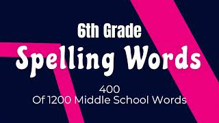 6th Grade Spelling Words with Meaning