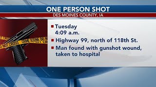 Deputies investigating shooting in Des Moines County