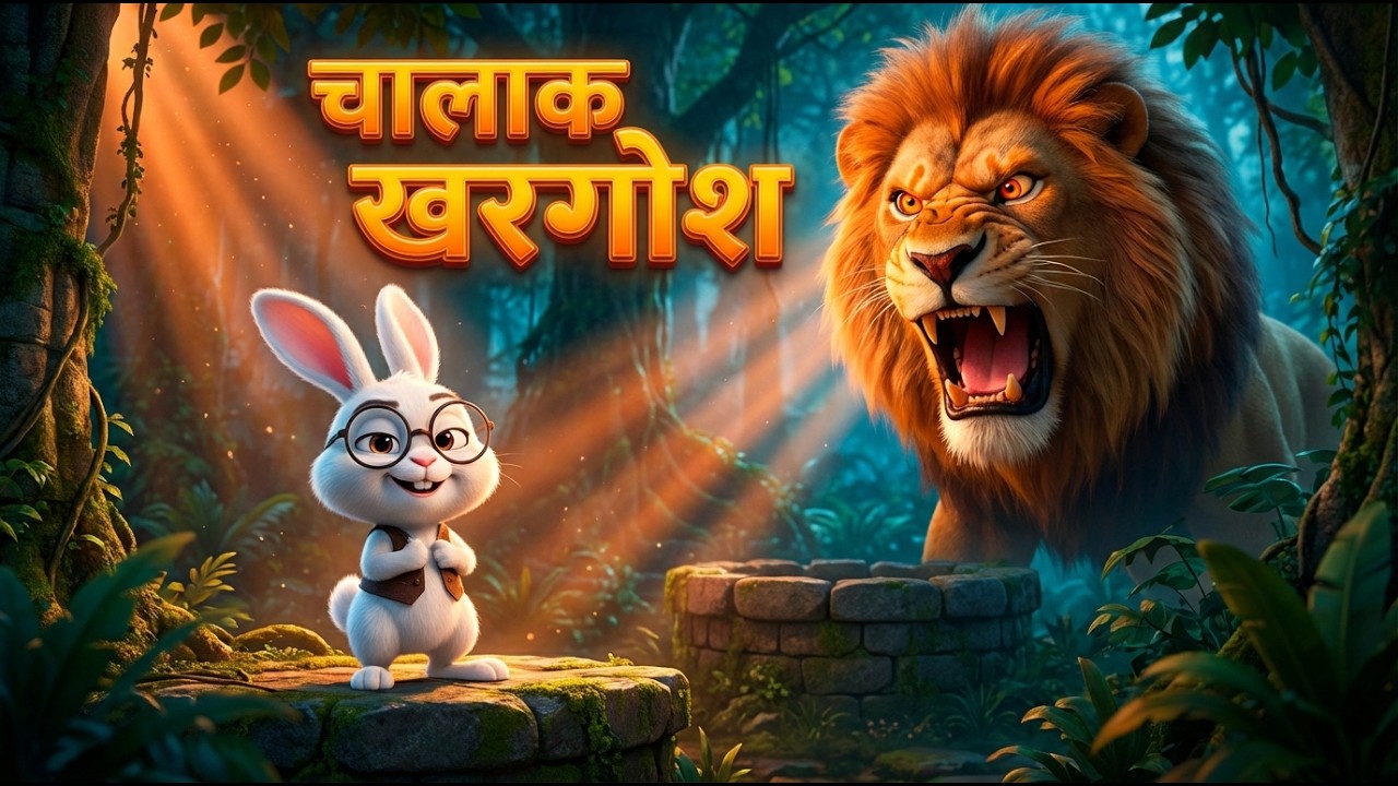 पंचतंत्र कहानी - ४ | छोटे खरगोश ने शेर को ऐसे हराया! 😱 | 3D Animated Hindi Story