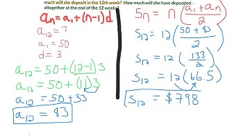 Summation of Arithmetic & Geometric Series & Sequence Word Prob
