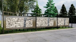 Ескізний проєкт «Алеї героїв», яку планують встановити у центрі Житомира в травні