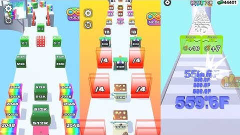 Jelly Run 2048 Showdown score 256 Normal vs Split: The t 256T Jelly Race Numbe run merge 16M