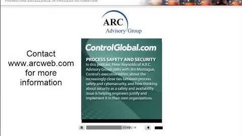 Process Safety and Cyber Security Podcast Video with ARCs Peter Reynolds