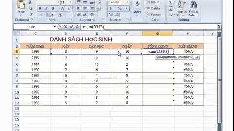 Học Excel cơ bản | Bài 7: Cách Nhập Dữ Liệu Kiểu Công Thức