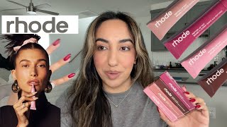Trying the Rhode Skin Peptide Lip Tints by Hailey Bieber