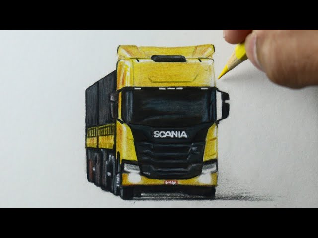 COMO DESENHAR UM CAMINHÃO: Scania R500 