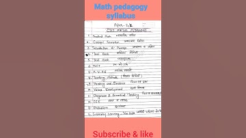 Ctet 2022 //math pedagogy //syllabus.by rani singh
