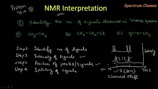 Interpretation of 1H NMR Spectrum| B.Tech and B.Sc| Easy and Simple Explanation