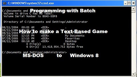 Programming with Batch - Make a Computer game - Beginners (MS DOS to Windows 10) 2014 - 2017