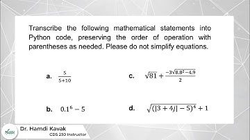 Transcribing mathematical formula into Python code (PART 1)