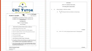 CXC Tutor Exam Solutions - May 2016 Math Paper 2 Q1 ai) & aii)
