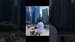 Billionaire Femi Otedola spotted cycling on the streets of Singapore #femiotedola #singapore #shorts