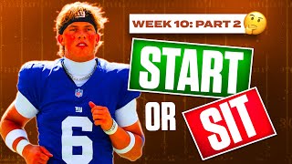 Week 10 Start Sit Advice Part 2 Sneaky Starts Players to BENCH 2025 Fantasy Football Advice