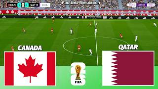 🔴 LIVE | Canada vs Qatar - FIFA World Cup 2026 | PES 21 Simulation