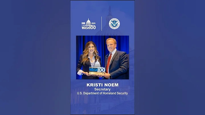 Kristi Noem Named 2025 Wash100 Award Winner for Leadership at DHS
