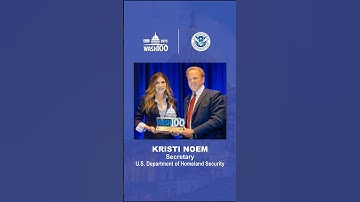 Kristi Noem wint de Wash100 Award 2025 voor leiderschap bij DHS.