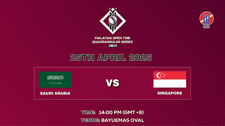 MALAYSIA OPEN T20i QUADRANGULAR SERIES 2025 | MATCH 8 | MALAYSIA vs SINGAPORE