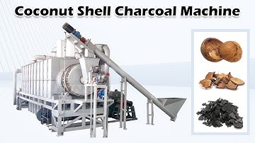 Ghana Continuous Coconut Shell Charcoal Making Machine#charcoalmakingmachine #charcoalfactory