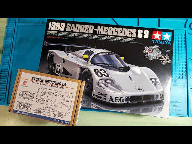 Tamiya Sauber Mercedes C9 + Hobby Design deail up set unboxing