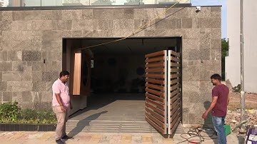 Swing folding gate at Althan done by Krishna home automation +919016042525