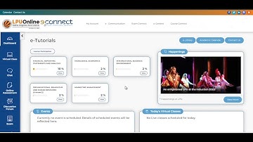 LPU LMS (LOVELY PROFESSIONAL UNIVERSITY) LIVE LECTURES LMS EXPLAIN. LPU "E CONNECT" Online MBA,M.com