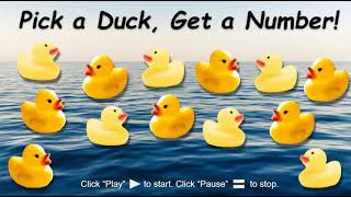 Pick a Duck (Random Number Picker 1-13)