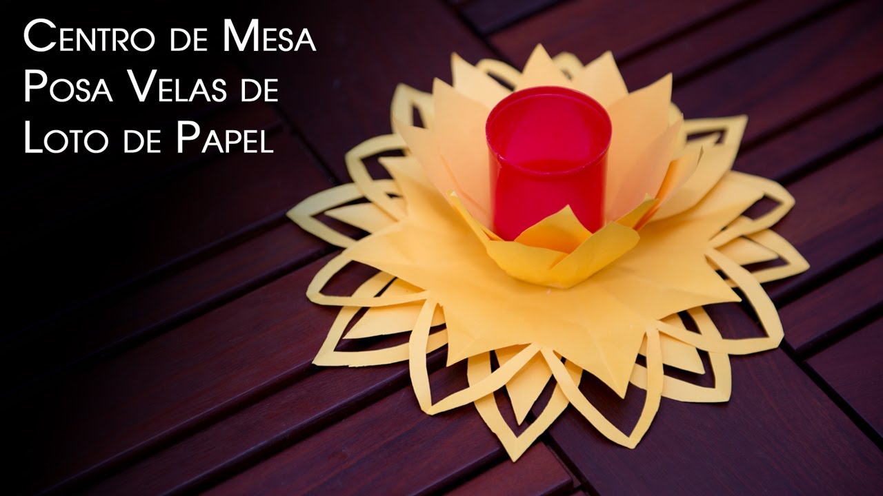 manualidades de animales Decoracion o Centro de Mesa Posa Velas de Loto de Papel