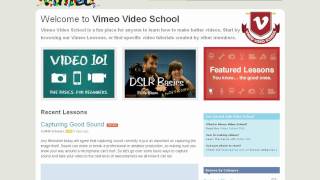 Vimeo Video School - Free Tutorials