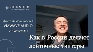 Как в России производят ВЧ-динамики для АС. Дмитрий Малиновский - VIAWAVE AUDIO #soundex_interview